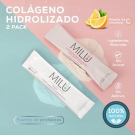 MILU | Kit de Colágenos Hidrolizados con Vitamina C Polvo 330g + Colágeno Hidroalizado con Marino 240gr de 30 Sobres | Sin Sabor - Sin Olor - Sin Azuc