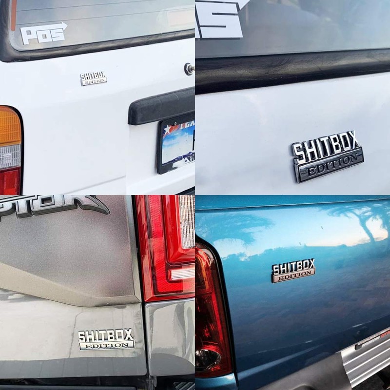 SHITBOX Edition Emblem Sticker Car Badge Replacement for RAM GMC
