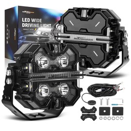 maXpeedingrods 5in 212W Off Road Lights Bar 25440LM, LED Spot with 7 RGB Colors for Ambient & Auto Shift Mode, 270°Side Shooter Ditch Lights, Fog Light for Jeep SUV Pickup UTV ATV with Black Covers