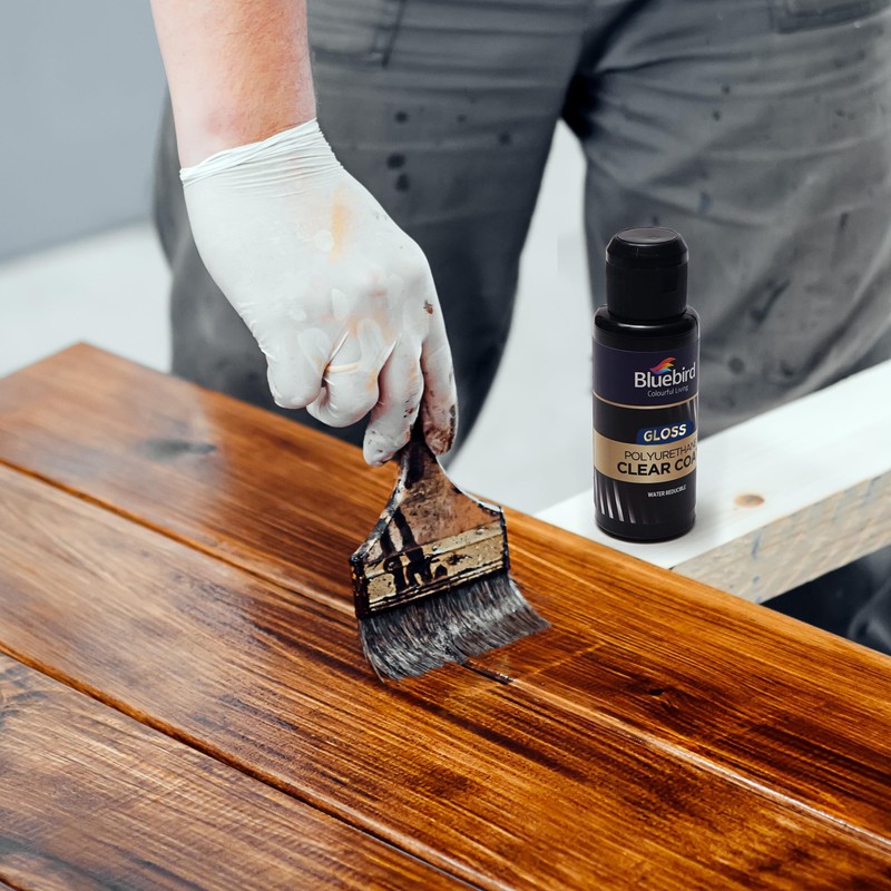Bluebird 3.4 Fl Oz Polyurethane Clear Coat for Furniture, Paintings,