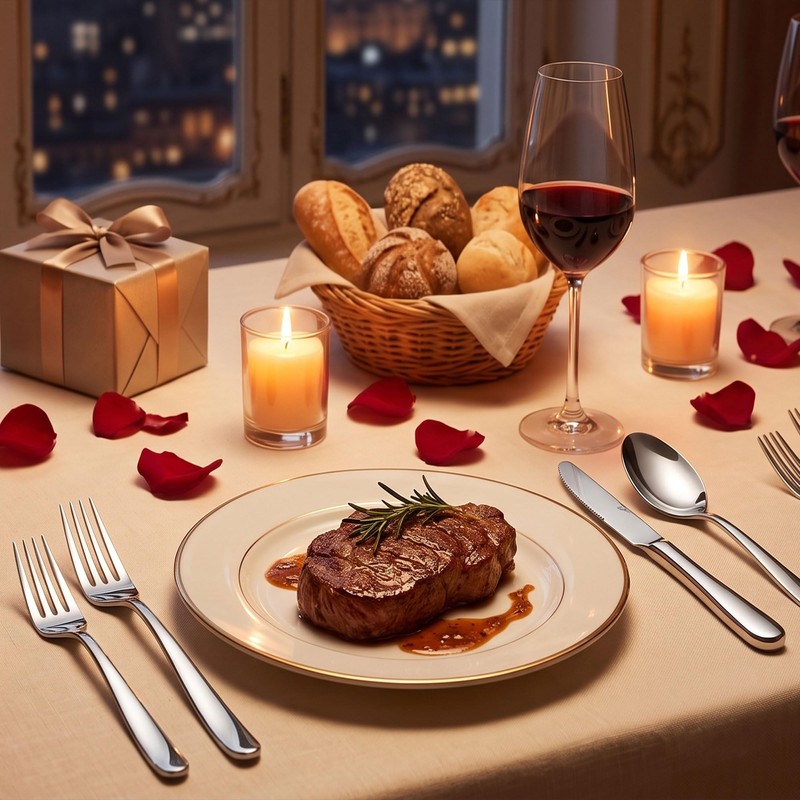 LIANYU 40-Piece Heavy Duty Silverware Set for 8, Stainless Steel