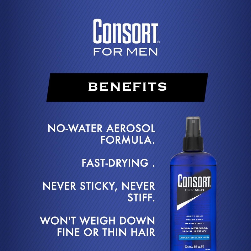 Consort Hair Spray 8oz Unscented XHold Pump Non Aerosal Spray