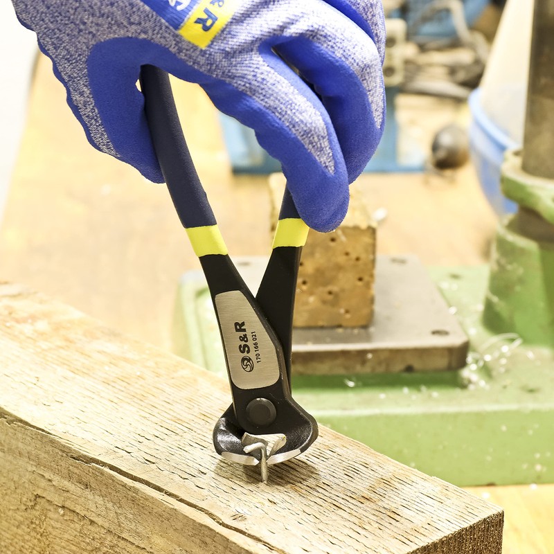 S&R Carpenter's Pincers 200 mm - Sharp Cutting Edges 70C