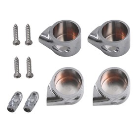 VHEUHZ Toilet Seat Hinge Set Chrome Toilet Seat with Soft Lid and End Cap Fixings and Dampers Compatible with GIRALDA Hall Senso AI0001100R