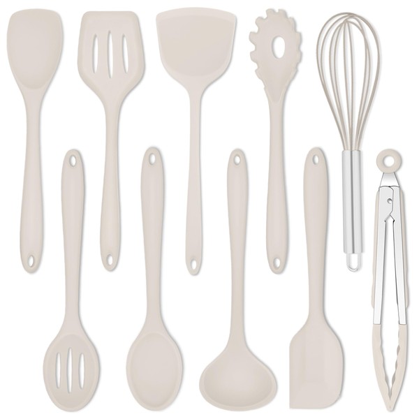 E-far 10 Pieces Silicone Cooking Utensils Set, Heat Resistant Kitchen