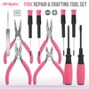 Hi-Spec 11pc Pink Womans Compact Crafts & Home DIY Repair