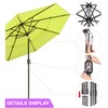 BELLA LEAF 9ft 3 Tiers LED Lights Patio Umbrella with