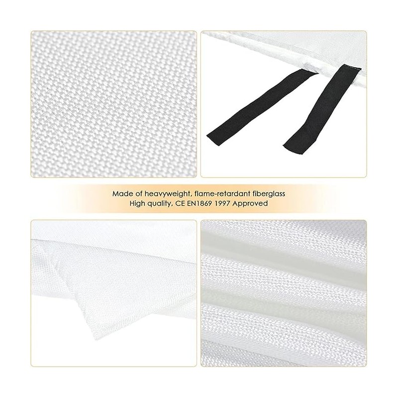 Fire Blanket, LARGE SIZE 1mX1m, EASY & FAST UNFOLDING FIRE