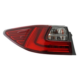 Headery Taillight Assemblies for 2016-2018Lexus ES300h ES350 LED Taillight Version Left Driver Side Brake Stop Lamp, Parking Light Red Clear Lens (Left Driver Side)