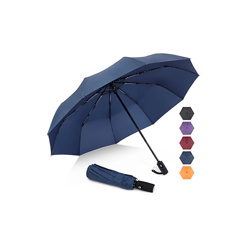 ZOMAKE Compact Umbrella, Auto Open & Close Travel Folding Umbrella,