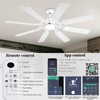 62 Inch Ceiling Fans with Lights, Large Low Profile Ceiling