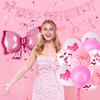 Pink Bow Birthday Party Decorations Dusty Light Pastel White Bows
