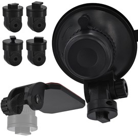 iSaddle Mini Windshield Suction Cup Mount Holder & Dashboard Adhesive Sticky Mounting Bracket for Apeman Ssontong Biuone iZEEKER Z-Edge Spade Nexar Seegar iiwey HaHoco (4 Camera Joints Included)