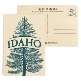 Idaho, Blue Spruce Tree, (4x6 Birch Wood Postcards, 2-Pack Stationary, Rustic Home Wall Decor)