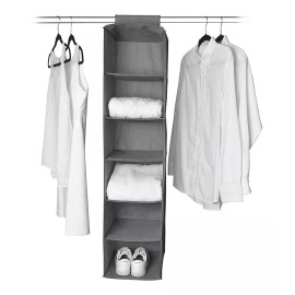 Escanver Organizador Closet Ropa Zapatos 6 Nivel Colgable Color Café