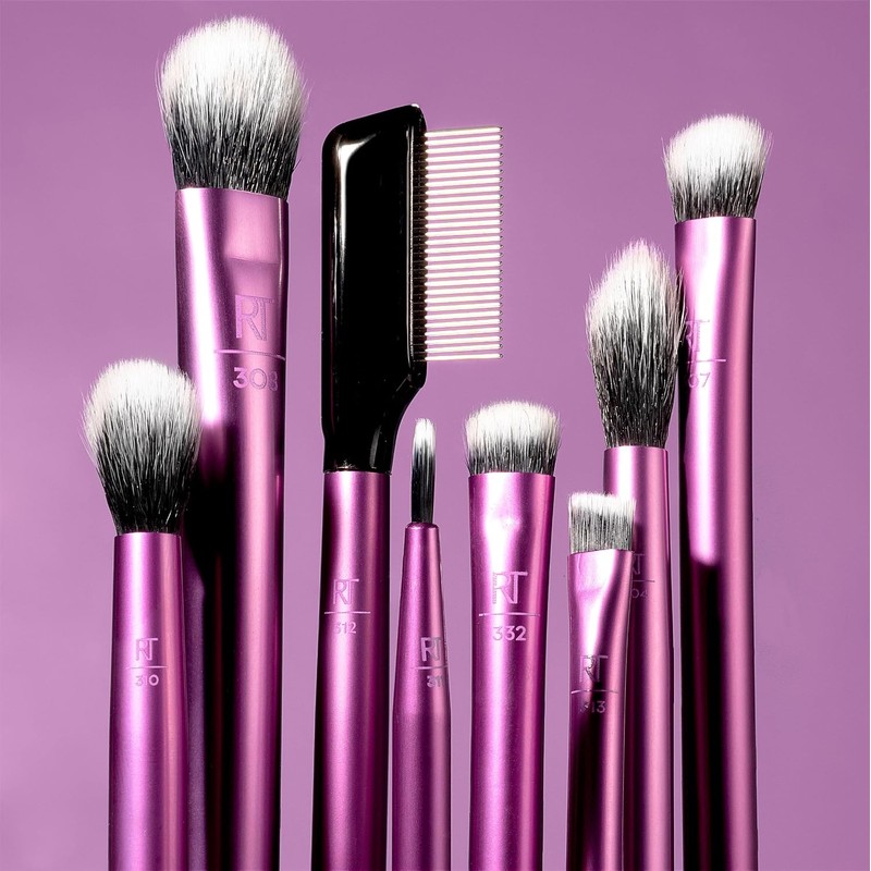 REAL TECHNIQUES, Everyday Eye Essentials, Set de Brochas para Maquillaje