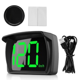 Digital Speedometer Car MPH, HUD Heads Up Display Car GPS Speedometer Real-time with High-definition LED Display, Large Font, USB Plug & Play, Suitable for Cars, Trucks, SUVs, Motorcycles