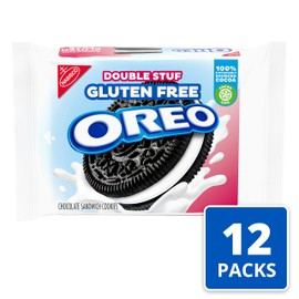 OREO Double Stuf Gluten Free Chocolate Sandwich Cookies, 12 - 12.47 oz Packs