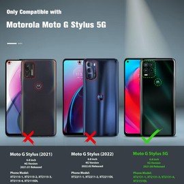 LeYi Compatible for Moto G-Stylus-5G-2024 Case: G Stylus 5G 2024 Case with [2 Pack] Tempered Glass Screen Protectors, 3 in 1 Full Body Rubber Dustproof Rugged Defender Protection Cover, Black