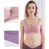 2PCS Maternity Bra Pure Cotton Wireless Soft Breathable Breastfeeding Bra