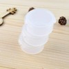 HEALLILY 10pcs Small Pill Case Clear Round Plastic Storage Containers