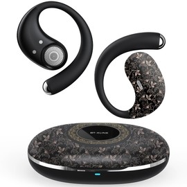 Over Ear Bluetooth 6.0 Open-Ear Earphones | 36 Hour Playtime, Noise Cancelling Calls, Sweat-Resistant, Lightweight Design | Perfect for Gym, Commuting & Travel, Wireless Sports Headphones (Printed on