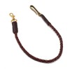 Rockyu Men's Genuine Leather Braided Brown Pant Chain Wallet Chain