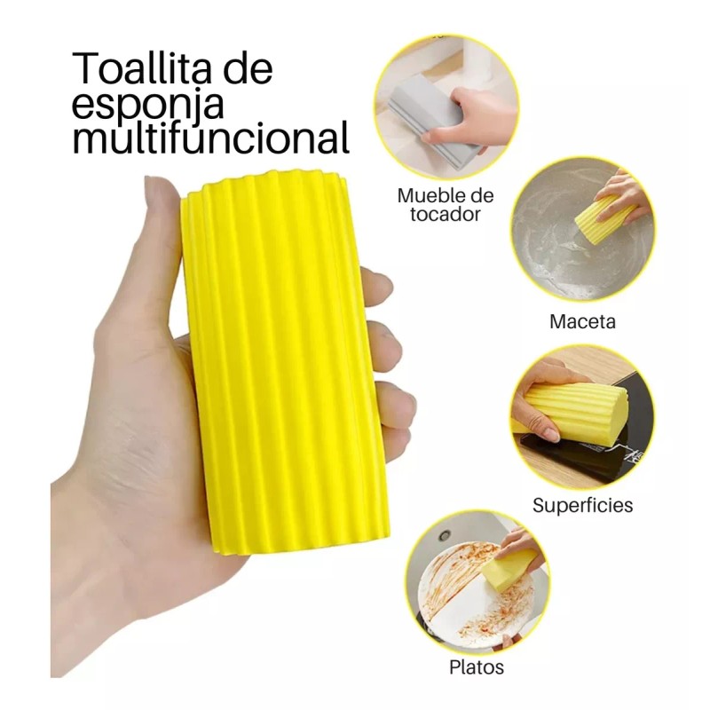 Veraly Duo Esponjas Plumero Limpieza Húmeda Polvo Multifuncional