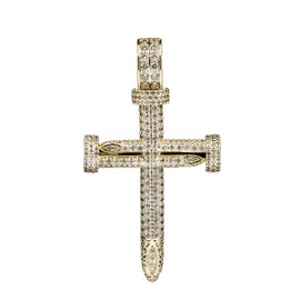 GLD Large Nail Cross Pendant - Gold