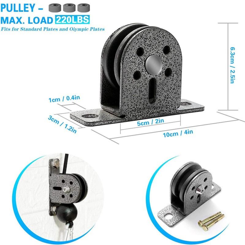 Fitness Wall Mount Pulley System, Wall Pulley for Fitness, Weight