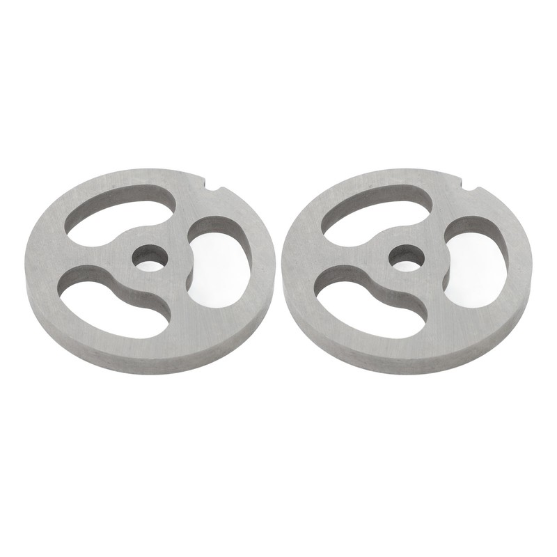 2Pcs Meat Grinder Plate Discs Blade 3 Hole Stainless Steel