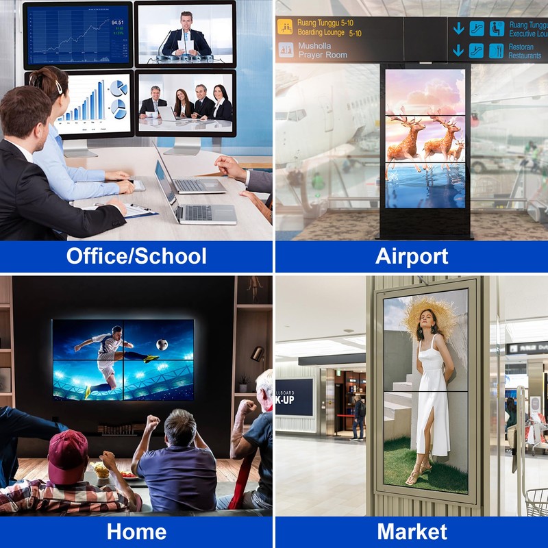 4K UHD Video Wall Controller 2x2, HDMI TV Wall Controller