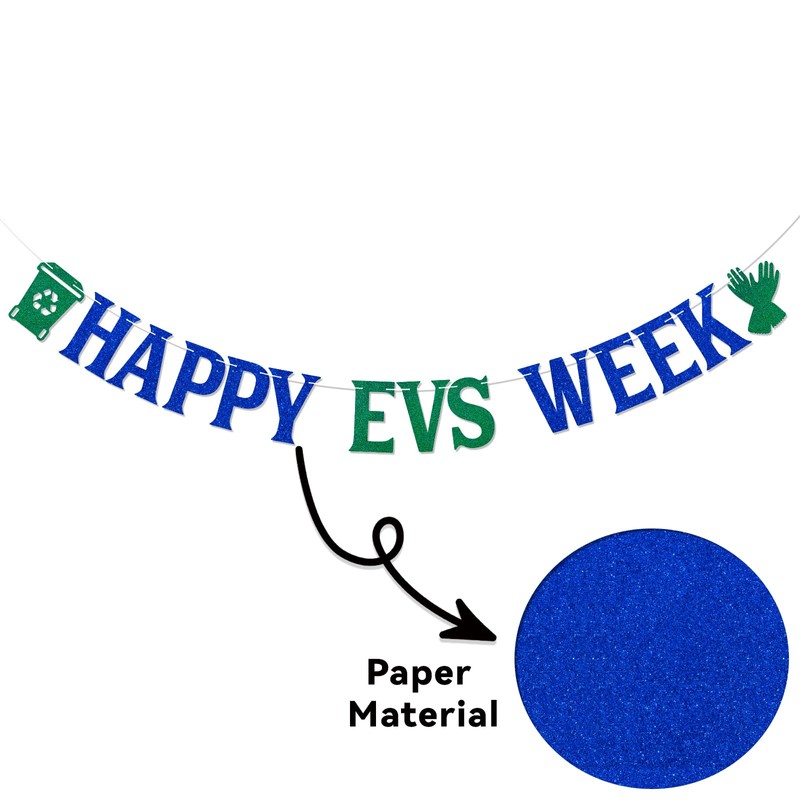 Happy EVS Week Banner - Environmental Services Week Decor, Happy