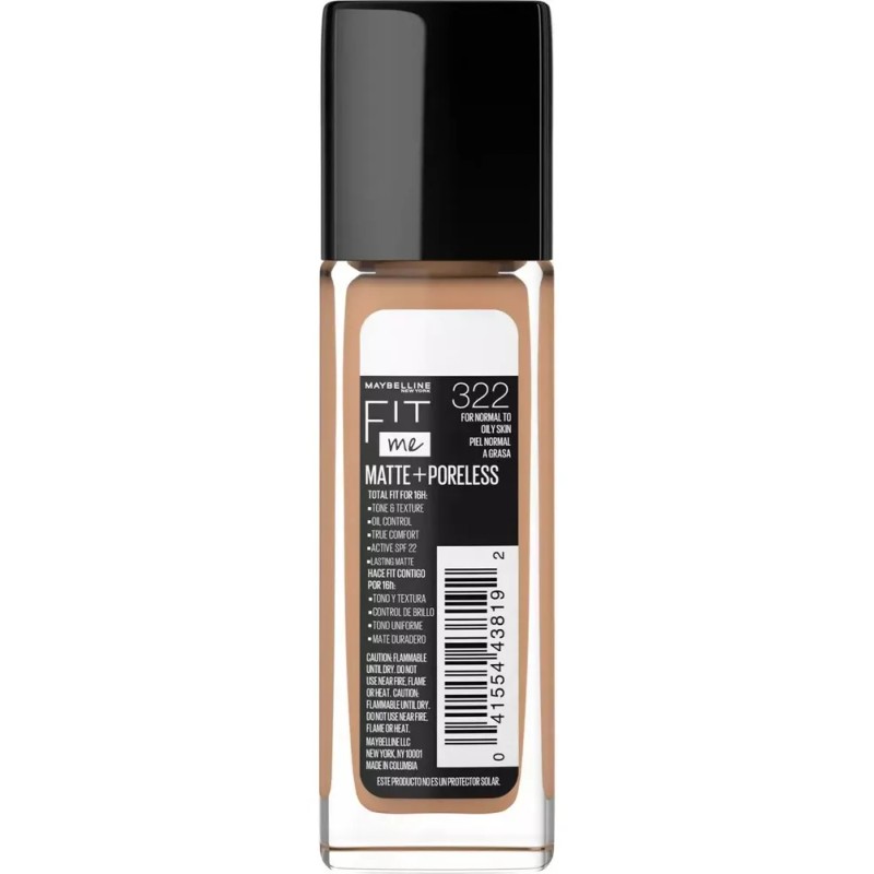 Base Fit Me Matte + Poreless 128 Warm Nude Maybelline