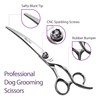 Fenice Peak 7 inch Curved Dog Grooming Scissors Professional Dog