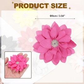PATIKIL Flower Brooches Pins for Women Clothes Hat Dress Coat Fabric Floral Brooch Pin for Wedding Party Gift, Rose Red