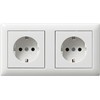 GIRA Komplett-Set Gira Standard 55 Abdeckrahmen, 2-fach - Reinwei?, gl?nzend