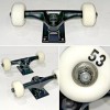 Unbranded Essential Components Skateboard Trucks 53mm White Wheels & Bearings