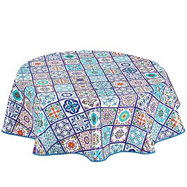 Home Direct Oilcloth PVC Wipe Clean Tablecloth 155cm Round