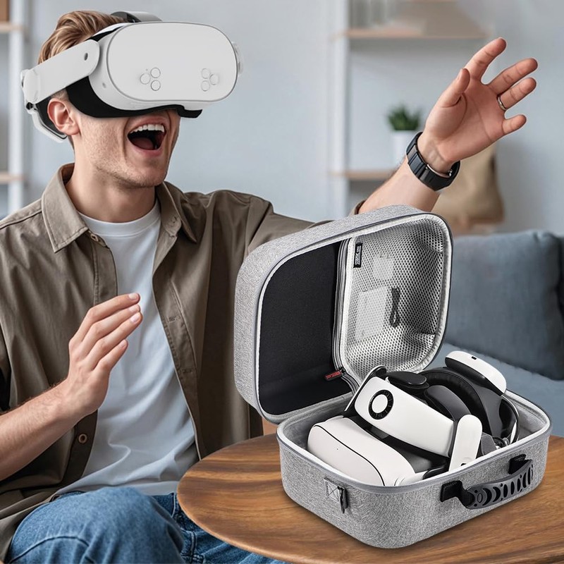 GETBSTOOP Carrying Case for Quest 3S VR Headset Controllers, Portable