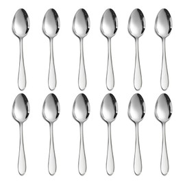 6-Piece Dinner Spoons Set, HaWare Stainless Steel Modern Elegant Spoon Set, Mirror Finished & Dishwasher Safe