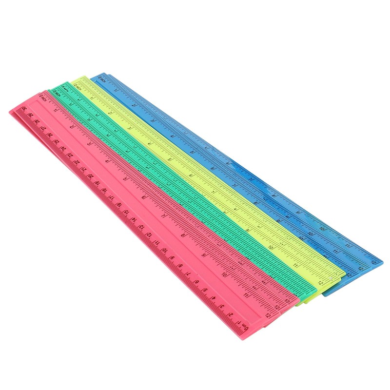 MUKCHAP 32 Pack 30cm Coloured Rulers, 12 Inch Plastic Straight