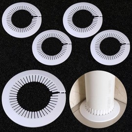 4 PCS Plumbing Cover Plates Plastic Escutcheon Plate Flange Pipe Covers for Bathroom (Apply to 5.35" to 6.5")