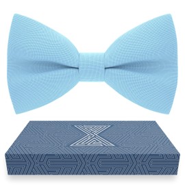 Bow Tie House Corbata de Moño para Hombres Pre-atada y Ajustable, para Boda, Graduación, Eventos Formales, Elegante para Tu Estilo (Azul Cielo, Grande)