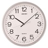 SEIKO Classic Numbered Wall Clock, Silver