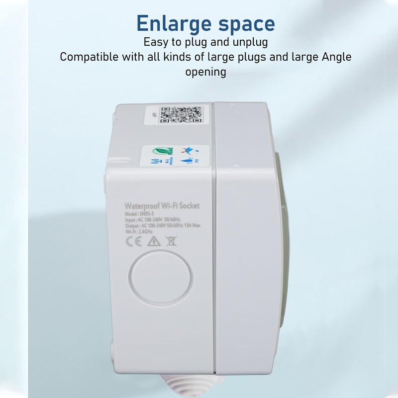 WiFi Socket, Smart Plug APP Remote Control Visible Dustproof Film