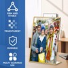 Gold Sign Stand Double-Sided Picture Acrylic Frame 6PCS, A5 Transparent
