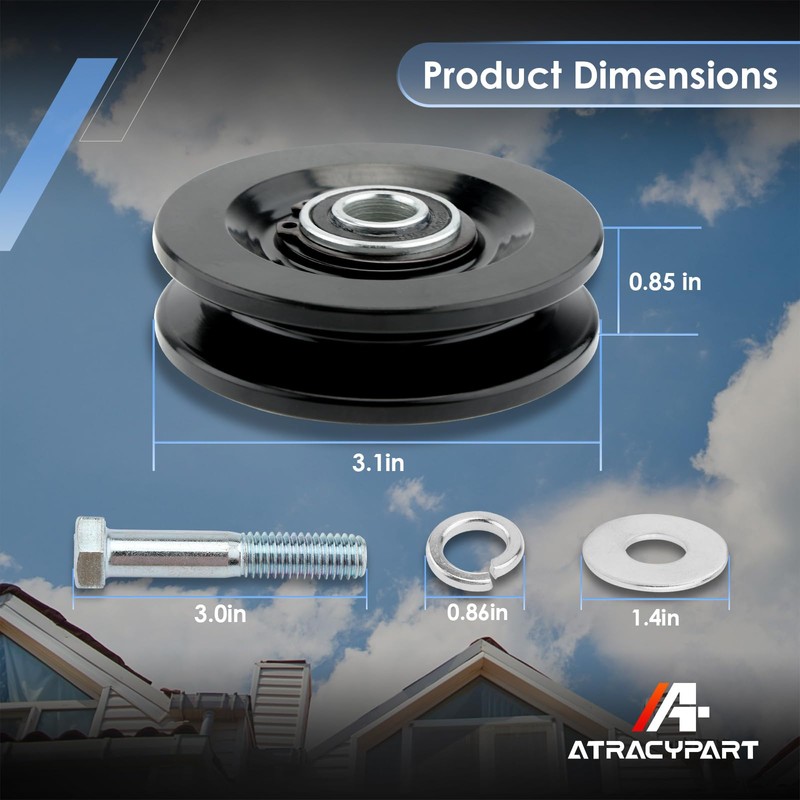 Roofing Hoist Carriage Wheel Kit, Compatible With TranzSporter TP250 TP400