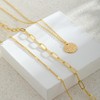 JECOMY Layered Gold Necklace for Women, 14K Gold Plated Necklace