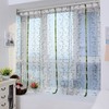 Embroidered Roman Sheer Curtain Classical Floral Window Screen Elegant Embroidered